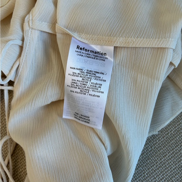 Reformation Alira Cami Top - Almond Cream Ruffle - Picture 8 of 10